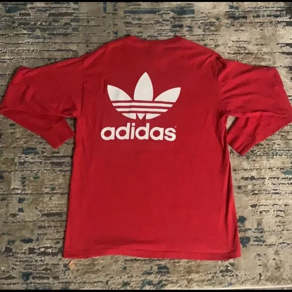 ❌Sold❌Large Logo Adidas Long Sleeve T-shirt 🔺‼️ - Picture 2 of 7